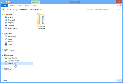 Double click safe in Windows Explorer