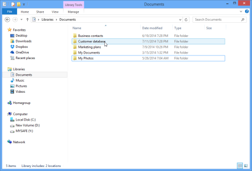 Open safe in Windows Explorer