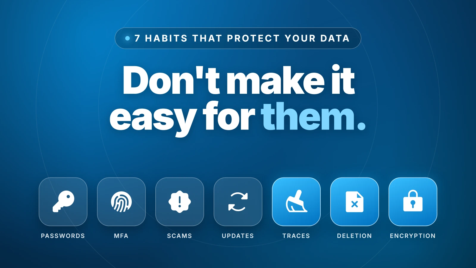 Don't make it easy for them: 7 habits that protect your data