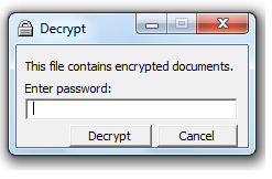 Decrypting a self decrypting package