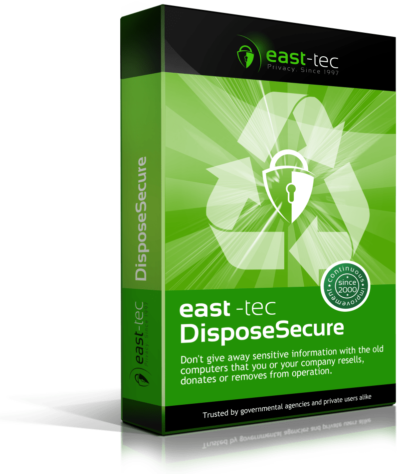 Securely erase hard disk - east-tec DisposeSecure