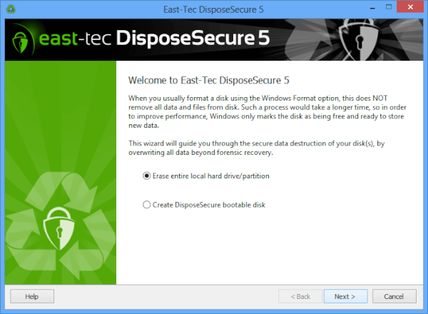 east-tec DisposeSecure - The Windows Module