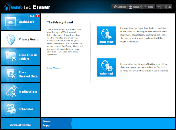 east-tec Eraser Privacy Guard Screenshot